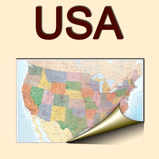 USA. Political map