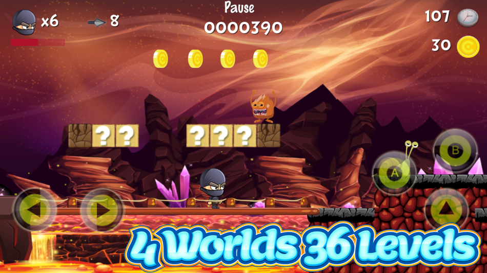#3. Super Ninja Adventure - Run and Jump Games (iOS) 由: Wirat Olanraktham