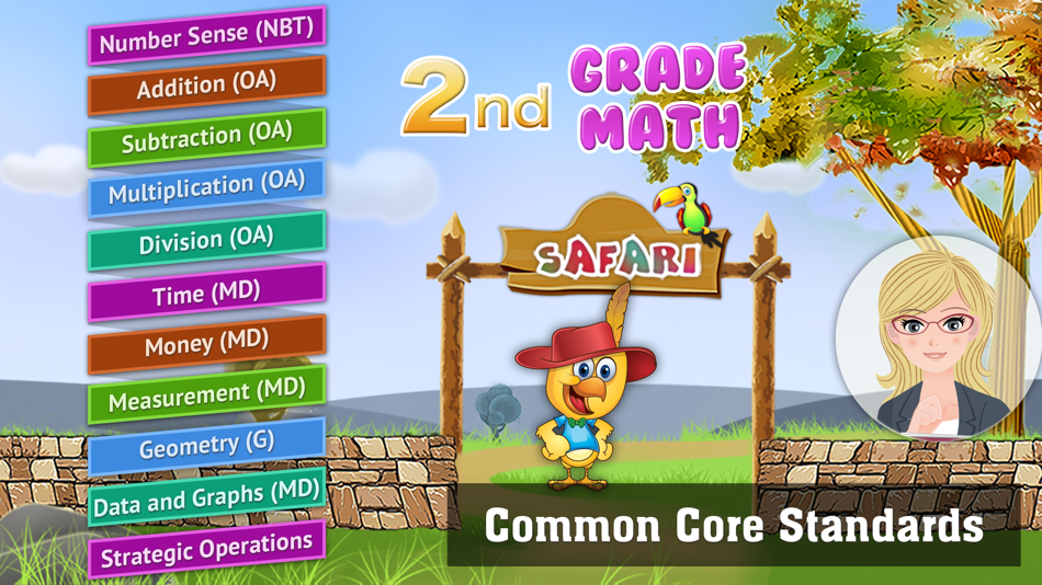 Grade 2 Math Common Core: Cool Kids’ Learning Game - 3.5 - (iOS)