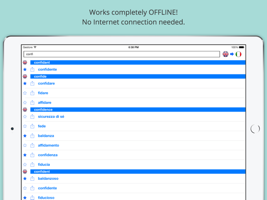 Screenshot #4 pour Offline English Italian Dictionary (Dizionario)