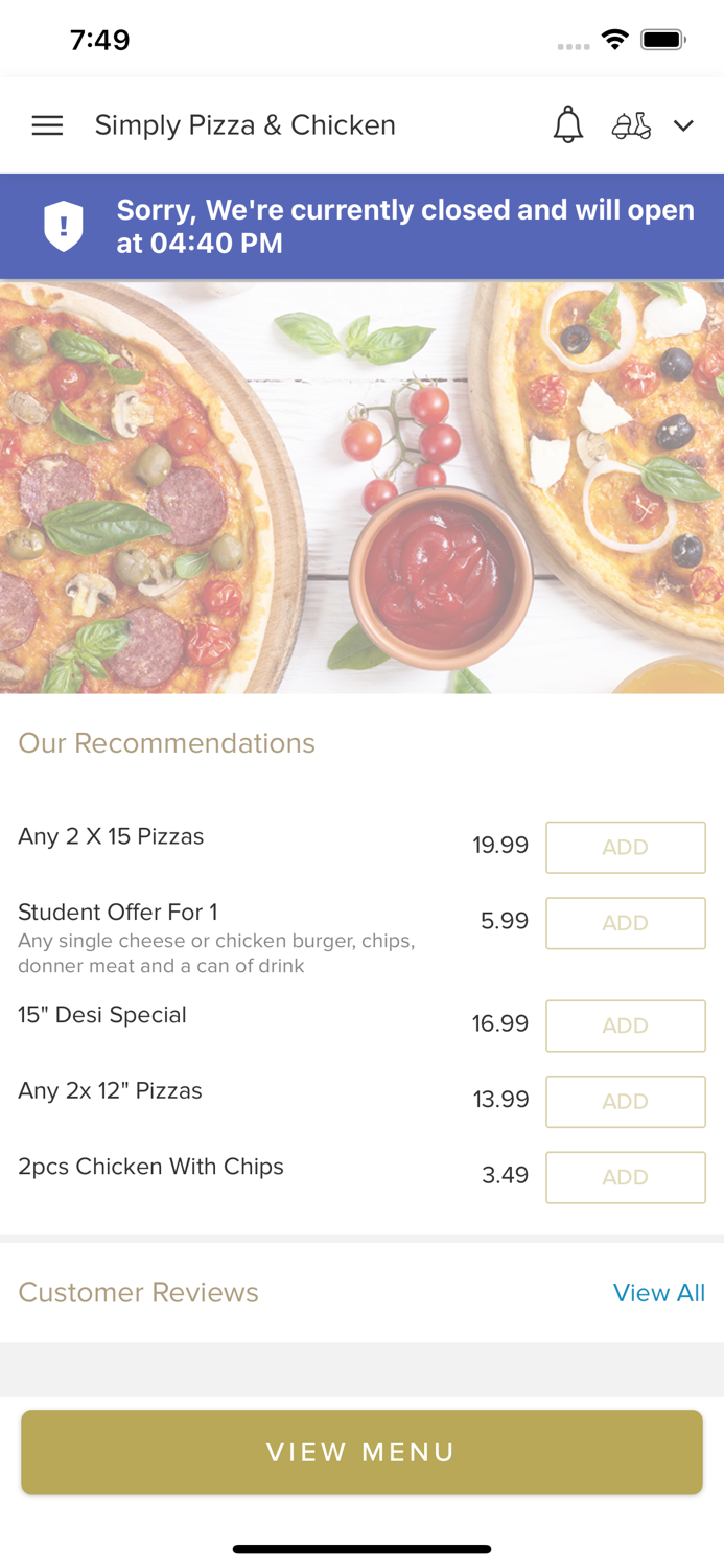 Simply Pizza and Chicken.