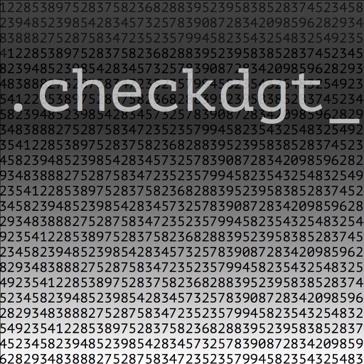 checkdgt - Check Digit Generator and Validation iOS App