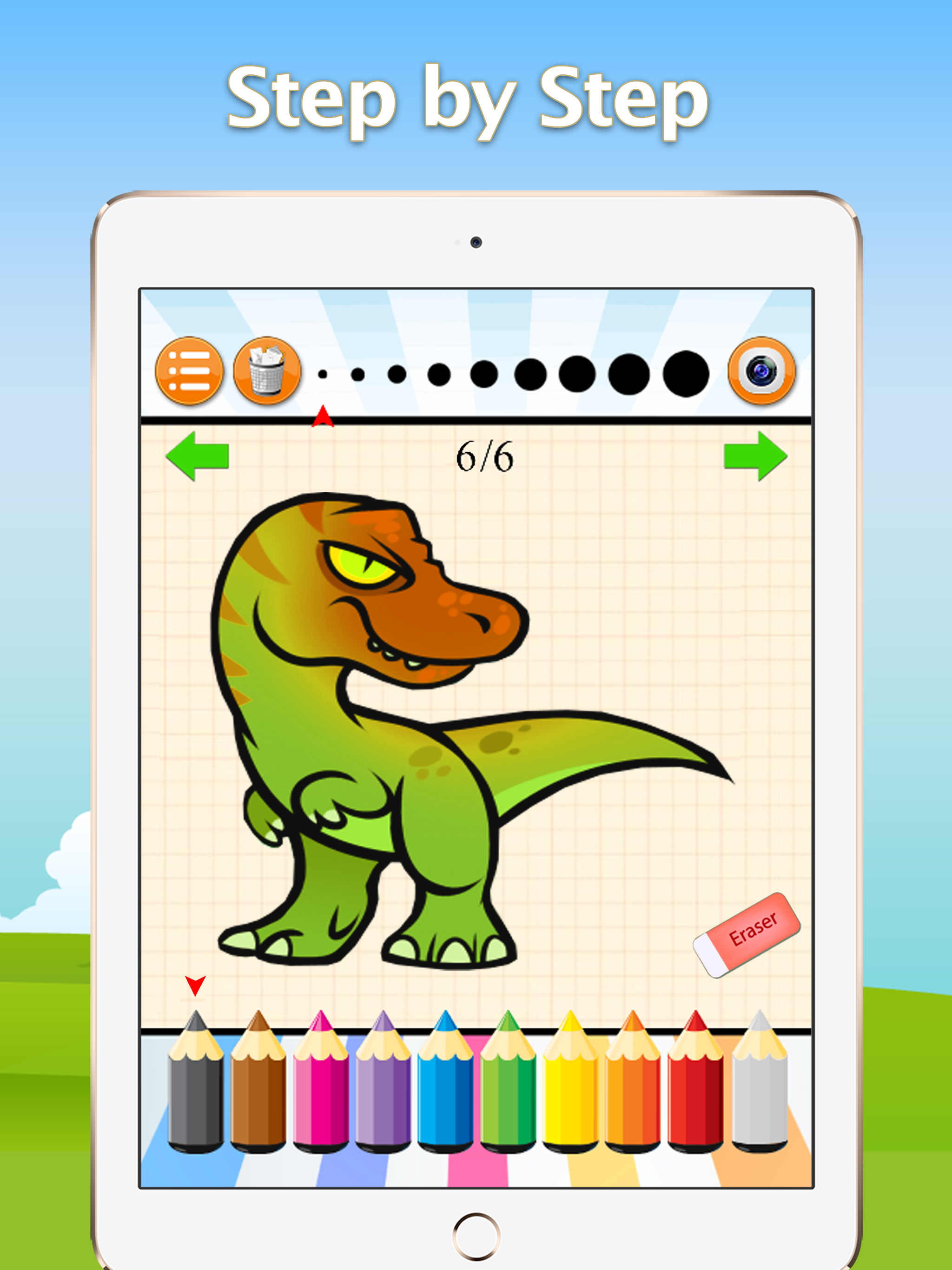 How to Draw Dinosaurs - Dino Drawing and Coloring screenshot 5