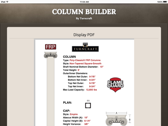 Turncraft Column Builder iPad screenshot
