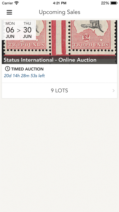 Status International Auction Screenshot 1 - AppWisp.com Status International Auction Screenshot 1 - AppWisp.com