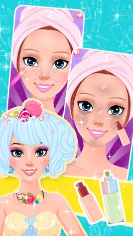 Game screenshot Cotton Candy Makeup Tutorial - Games for kids hack