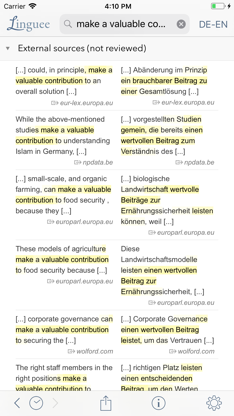 Dictionary Linguee screenshot 4