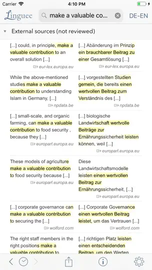Dictionary Linguee iPhone-skjermbilde 4