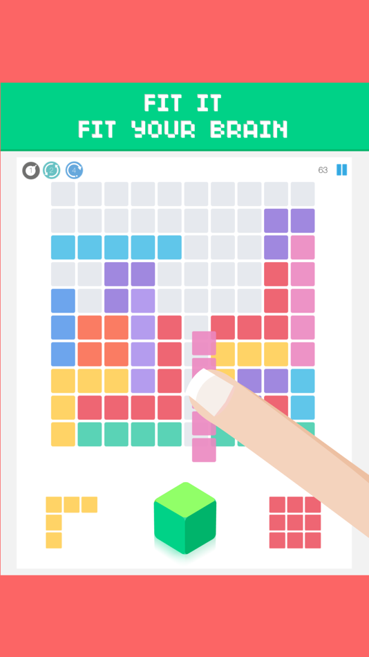 #4. 100 jam - 1010 block puzzle Fall In Totally (iOS) 由: Harit Sanprom