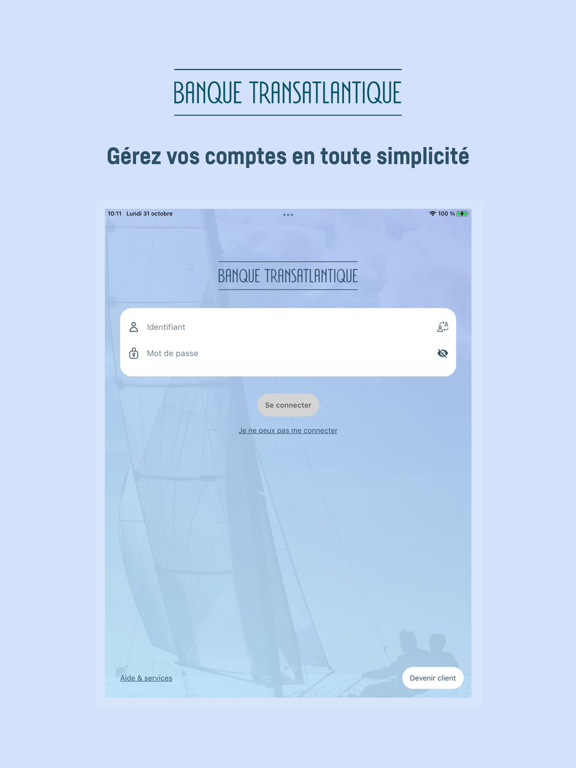 Screenshot #4 pour Banque Transatlantique mobile