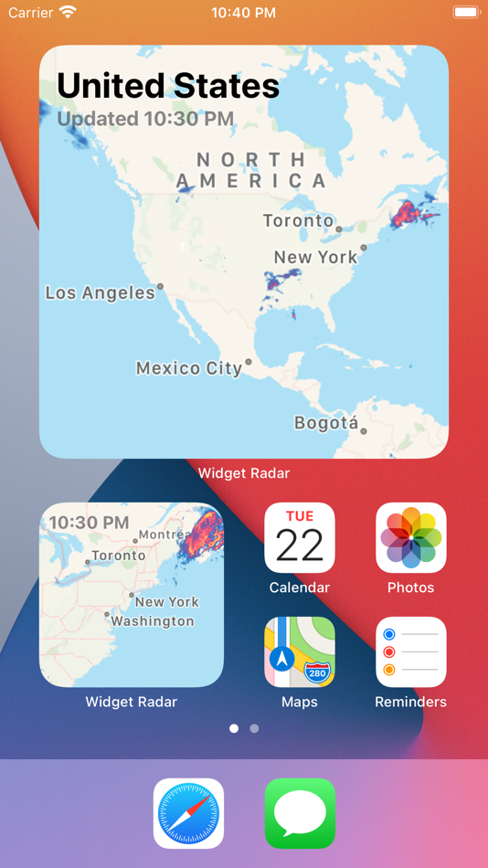 #8. Weather Radar Widget (iOS) 由: Piotr Knapczyk