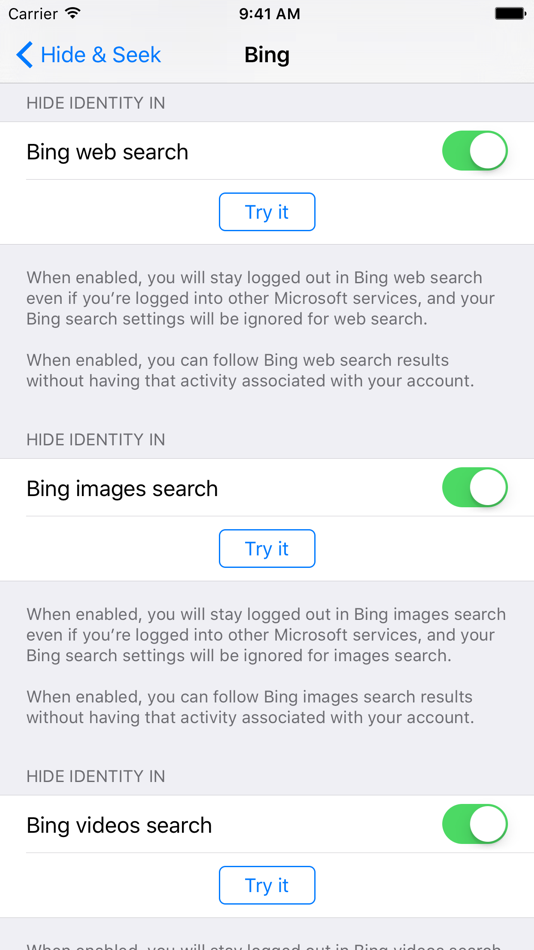 #3. Hide & Seek: Better privacy for your web searches (iOS) 由: Roopesh Chander Sivaraman