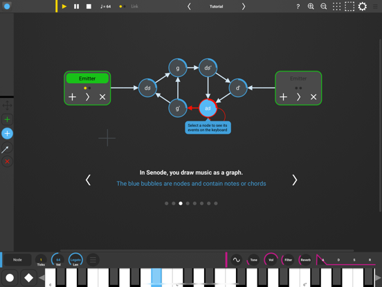 Senode - Graph Sequencer iPad app afbeelding 1