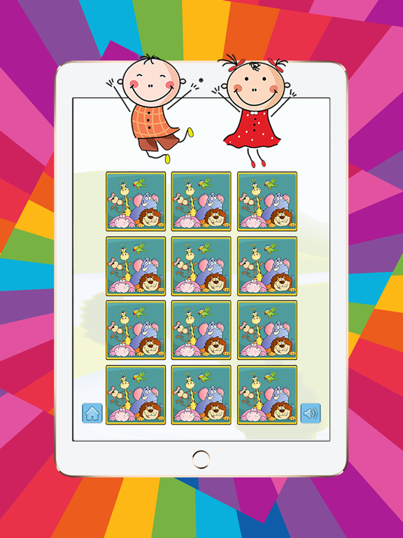 Easy Animals Matching Game with Phonics for Kids iPad screenshot