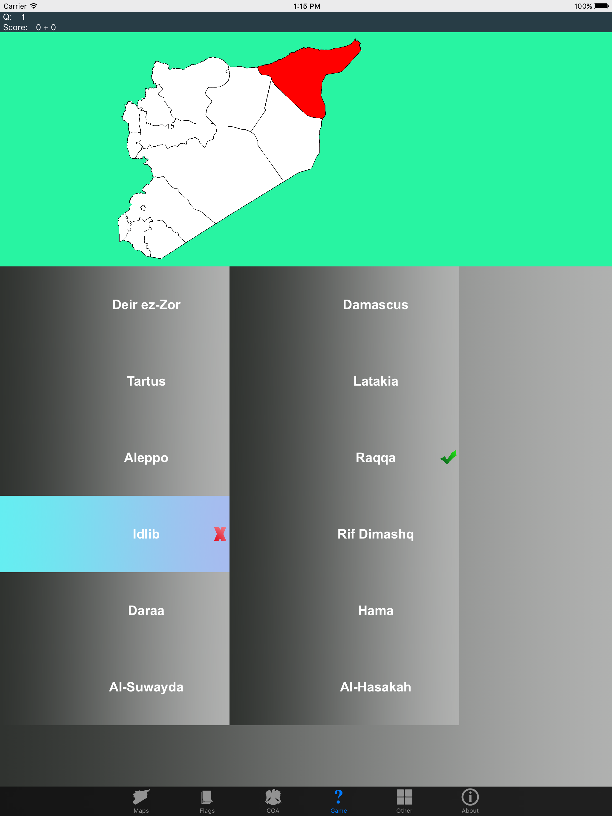 Syria Governorate Maps and Capitals