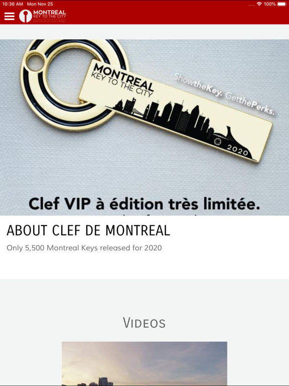 MONTREAL KEYS iPad screenshot 1 - Lifestyle app
