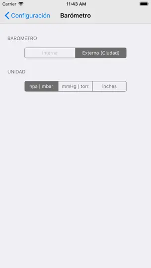 Captura de pantalla de La Estación Meteorológica en iPhone 7