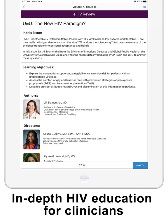 Screenshot #5 pour eHIV Review – no-cost CME