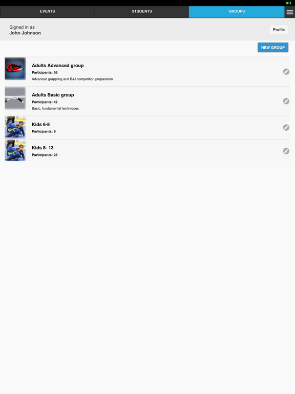 GroupMan BJJ iPad screenshot 8 - Sports app