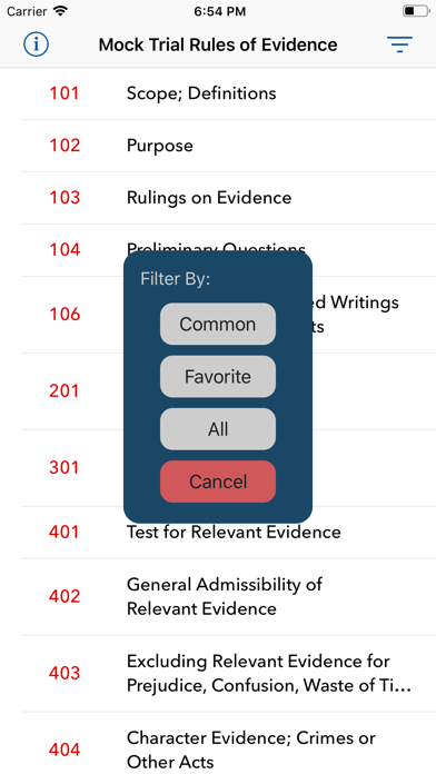 Mock Trial Rules of Evidence screenshot 4