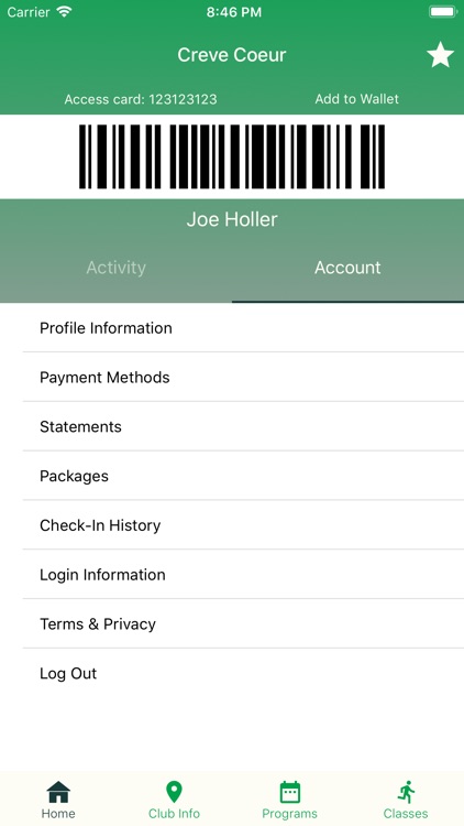 CCRC Tennis Mobile App