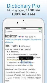 dictionary and thesaurus pro iphone screenshot 1