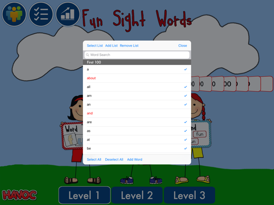 Fun Sight Words iPad screenshot