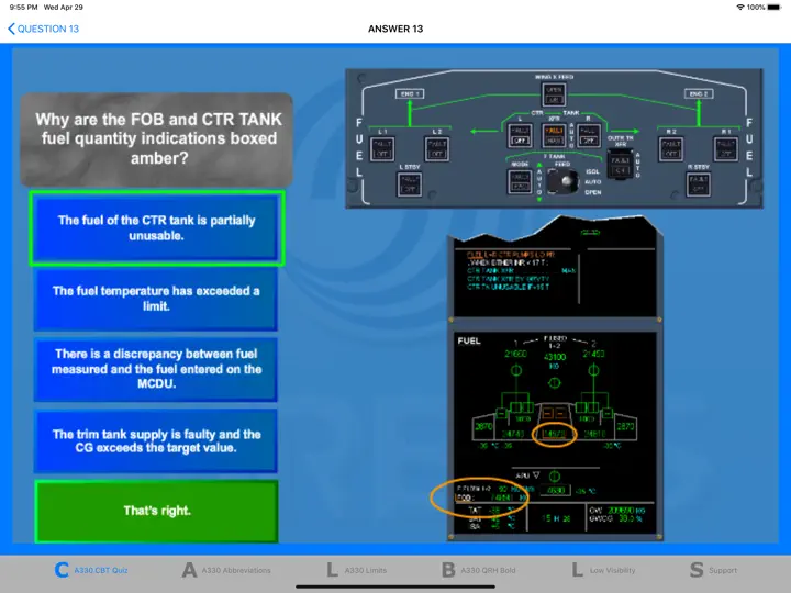 A330 CBT Quiz iPhone Ekran Görüntüsü 4