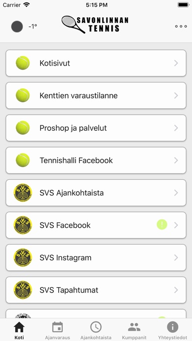 Savonlinnan tennis Screenshot
