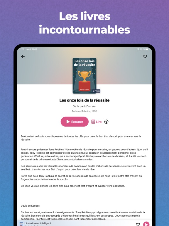 Screenshot #6 pour Koober : podcasts de livres