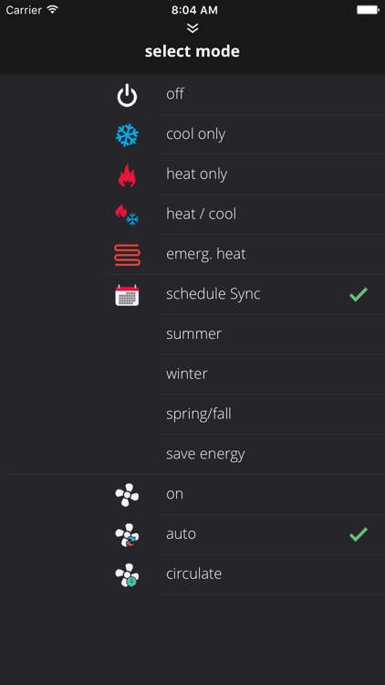 Comfort Sync® Thermostat screenshot-5