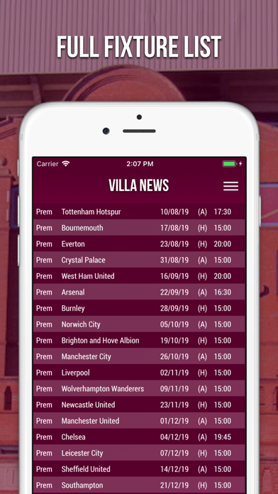 Villa News - Fan App Screenshot
