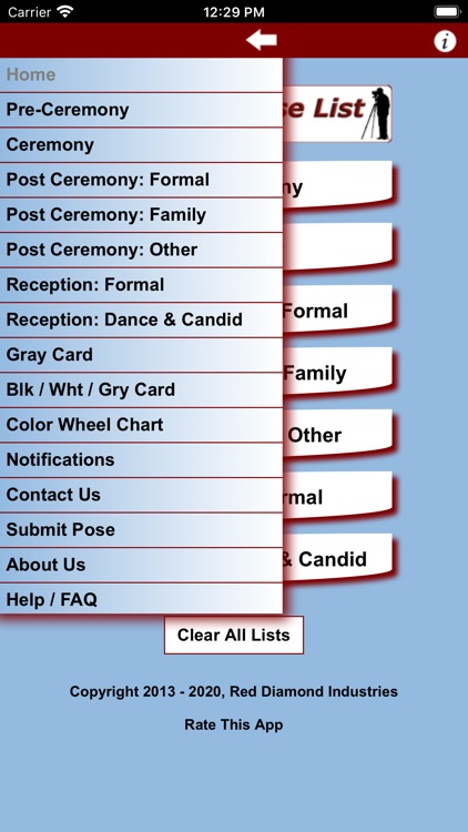 Wedding Pose Checklist