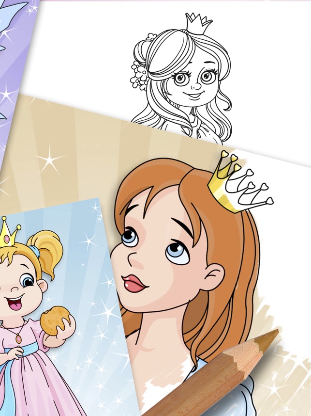 Princesa real livro de coloração – colorir princesas em contos de fadas  para crianças na App Store