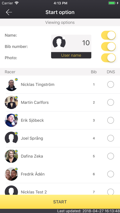 RaceID Timing Screenshot