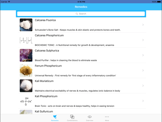 Screenshot #5 pour Biochemic Tissue Salts