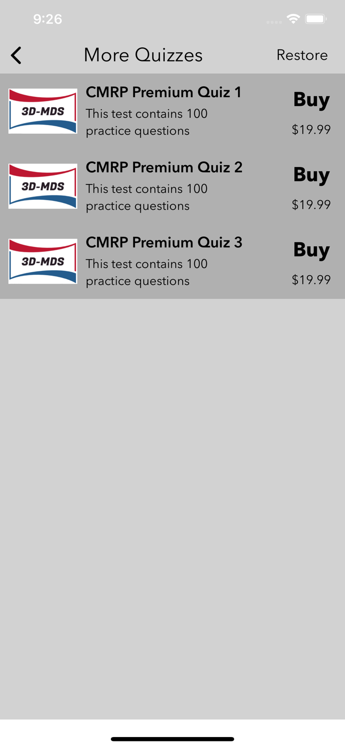 CMRP Study Quiz