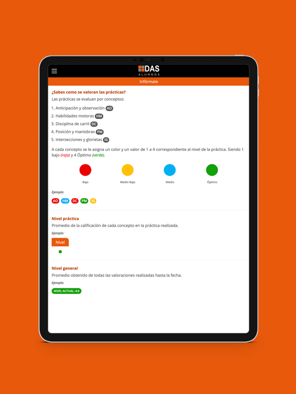 Autoescuela DAS alumnos iPad screenshot 4 - Productivity app