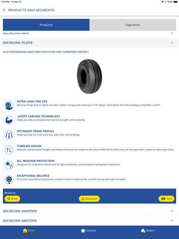 Michelin Aircraft Tire iPad screenshot 5 - Utilities app