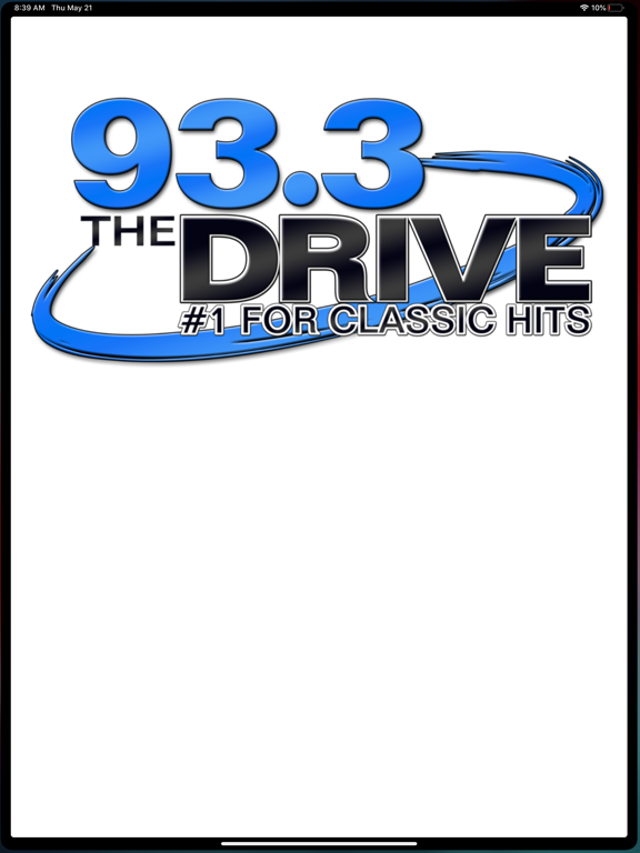 93.3 The Drive iPad screenshot 1 - Music app