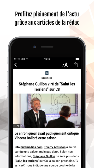 Screenshot #2 pour Puremédias : infos TV & médias