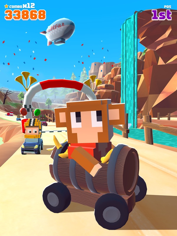 Blocky Racer - Endless Racing screenshot 8