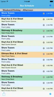 shore towers bus schedule iphone screenshot 2