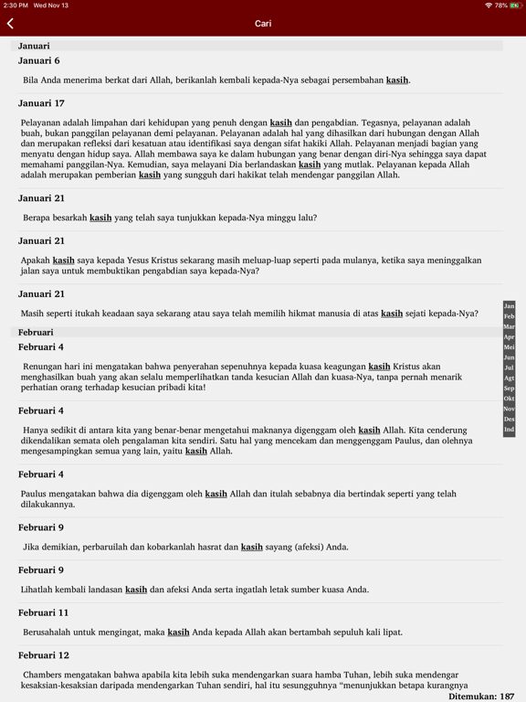 Renungan Oswald Chambers iPad screenshot 4 - Book app