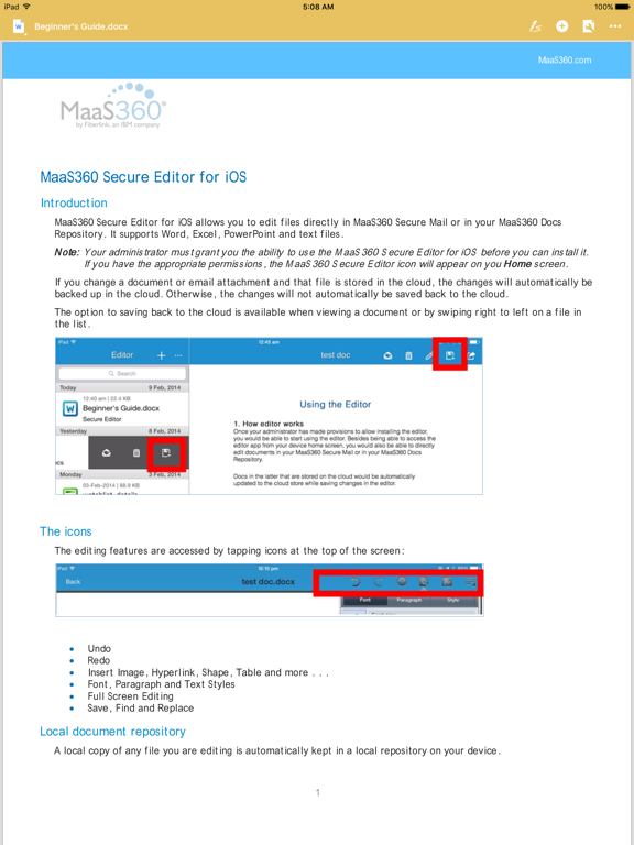Screenshot #5 pour MaaS360 Secure Editor