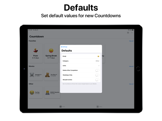 Countdown - Countdown to Dates iPad screenshot 3 - Utilities app