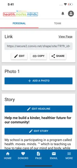 Game screenshot FundRaise: health.moves.minds. hack