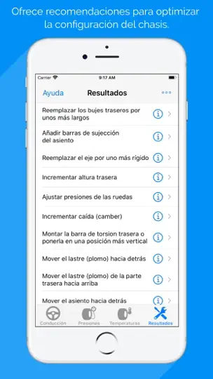 Captura de pantalla de Kart Chassis Setup Premium en iPhone 2