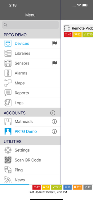 ‎PRTG - Monitoring Screenshot