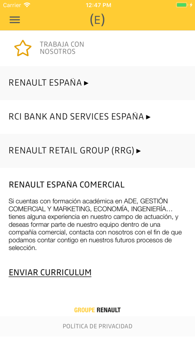Espacio Empleados Renault Screenshot